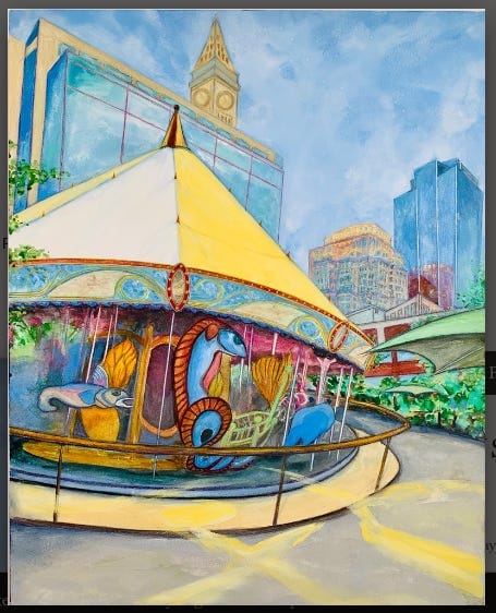 "Carousel on the Greenway" - Pamela Goldberg